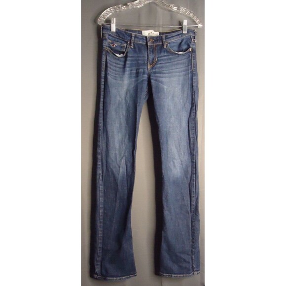 Hollister Straight Leg Stretch Skinny Blue Jeans Juniors 7L 28X32.5 - Picture 2 of 9